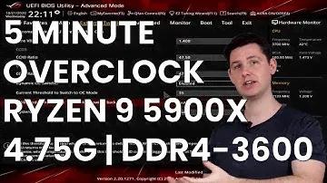 5 Minute Overclock: Ryzen 9 5900X to 4750 MHz