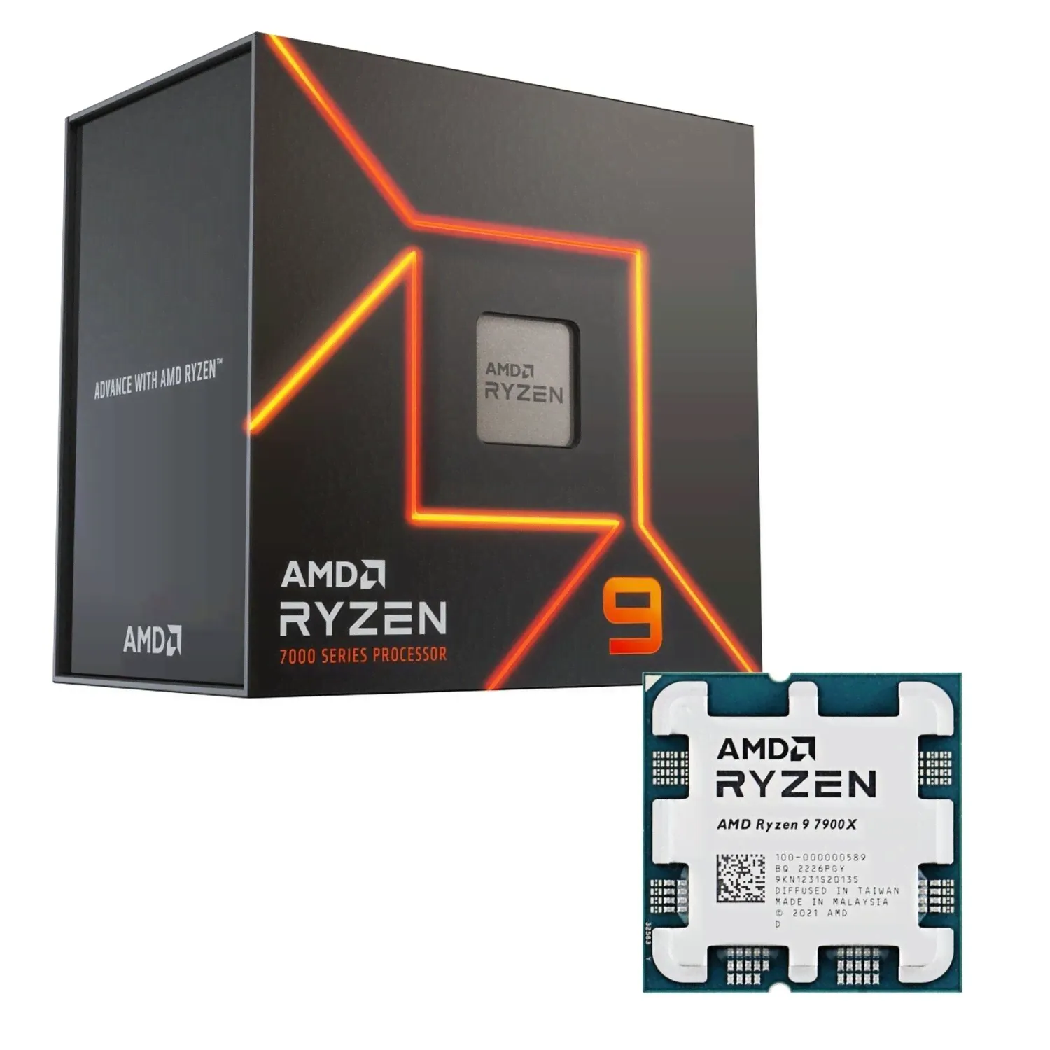 Процессор AM5 AMD Ryzen 9 7900X 4.7Ghz OEM-0