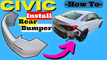 Honda Civic How to Install Rear Bumper Cover Put Back on Installation Guide Fitting 2022 2023 2024