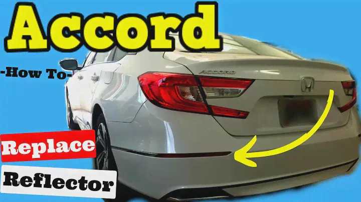 2018 2019 Honda Accord --- How to Replace Rear Bumper Reflector