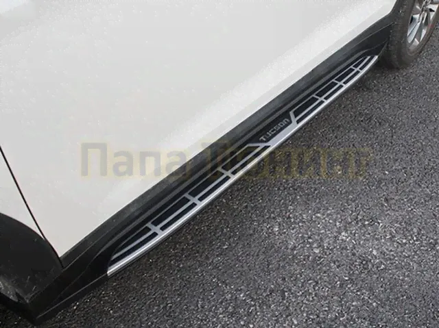 Пороги алюминиевые Mobis Style OEM Tuning для Hyundai Tucson 2015-2021-1