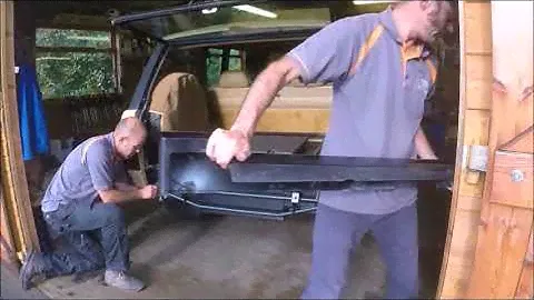 Electric Range Rover rear battery box install