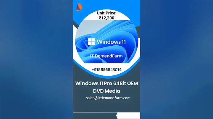 Windows 11 Pro 64 Bit OEM DVD Media – Only ₹12,300
