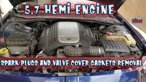 How to remove replace spark plugs and valve cover gaskets on Chrysler 300 dodge magnum hemi 5.7