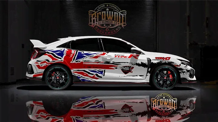 Kumpulan Modifikasi Sticker Mobil Honda CIVIC Type R Keren