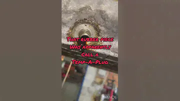 Missing threads in oil pan. Temp a plug removed