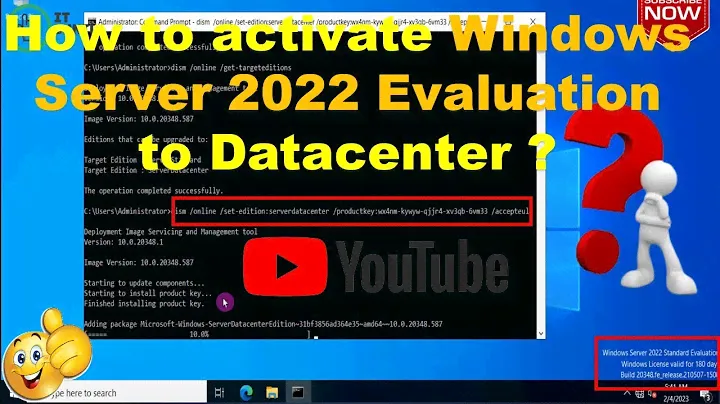 Activate Windows Server 2022 Datacenter using DISM | How to activate Windows Server 2022 for Free