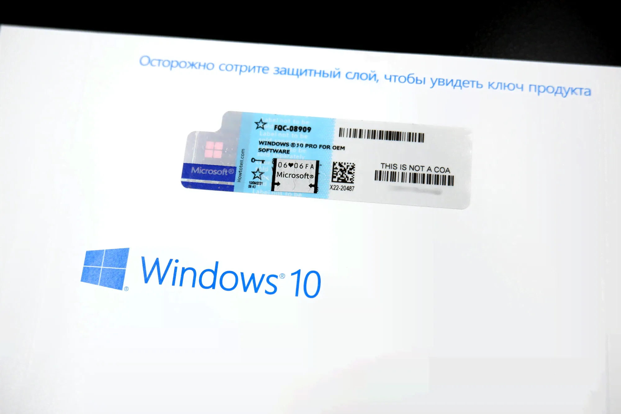 Операционная система Windows 10 Pro 64bit OEM-0