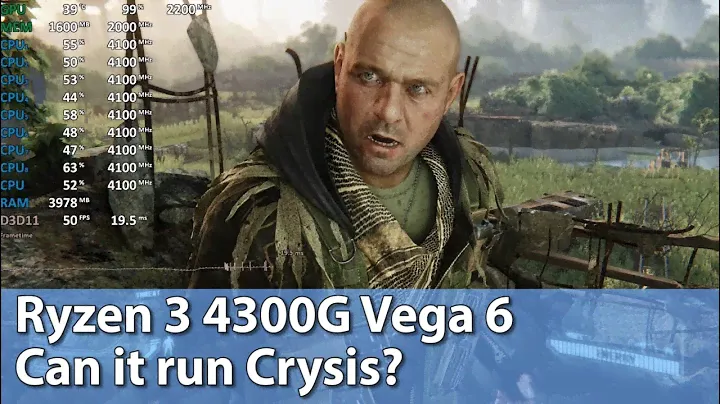 AMD Ryzen 3 4300G Vega 6 APU (Pro 4350G) - Can It run Crysis?