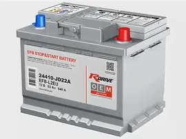 Аккумулятор RDrive EFB OEM (24410-JD22A NISSAN) 63Ah О.П 640A