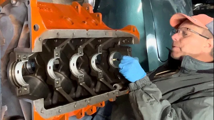 440 V8 Mopar Engine Rebuild Step 4 Main Bearing Clearance Check 2 method:bore gage tools, Plastigage