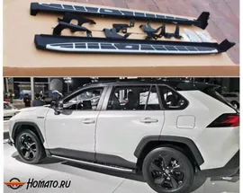 Пороги OEM-style для Тойота РАВ 4 2019 2020 2021 2022 2023 (5 поколение)