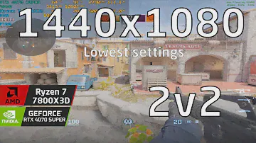 Ryzen 7 7800X3D & RTX 4070 SUPER | CS2 Inferno 2v2 | Lowest settings | 1440x1080