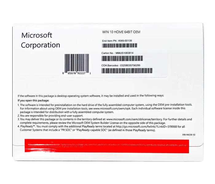Microsoft Windows 10 Home OEM Лицензия-4