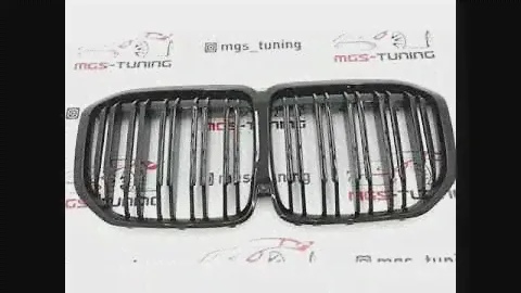 Решётка радиатора в стиле M на BMW X7 G07 чёрный глянец