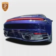 CSSCAR Высококачественная губа заднего бампера из углеродного волокна для Porsche-911 992, спортивная версия OEM, задний диффузор для губ, автомобильные аксессуары