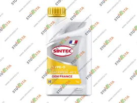 Антифриз Vesta, Largus, XRay (H4M, K4M, K7M) с 2012- Sintec Antifreeze OEM France Type-D yellow -40°C 1 кг