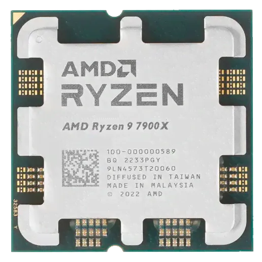 Процессор AMD Ryzen 9 7900X (4.7 ГГц - 5.6 ГГц / AM5 / кол-во ядер: 12 / TDP 170 Вт), OEM