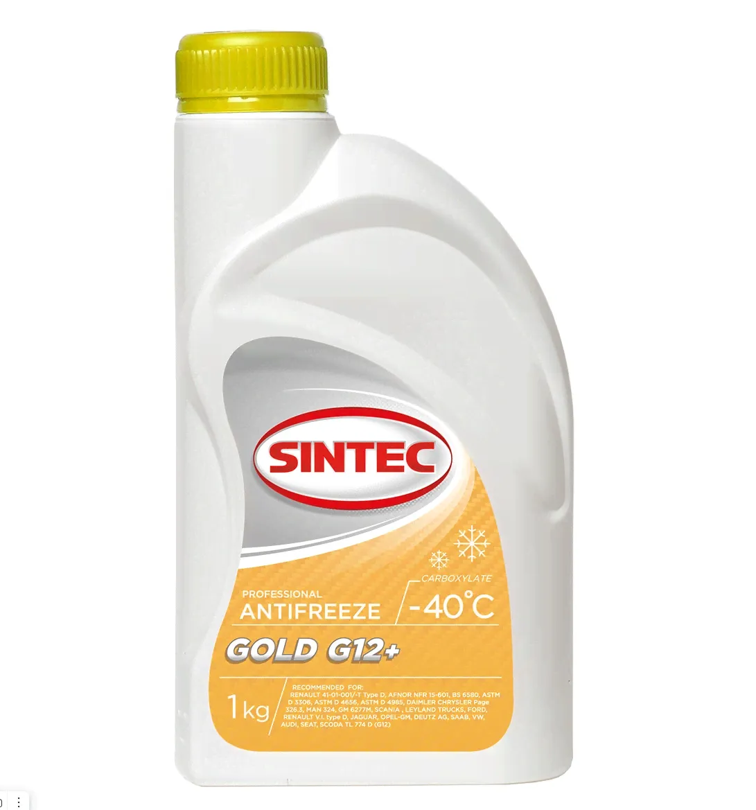 990557 SINTEC Антифриз SINTEC -40 Gold-OEM 1кг G12+ (желтый) SINTEC 990557