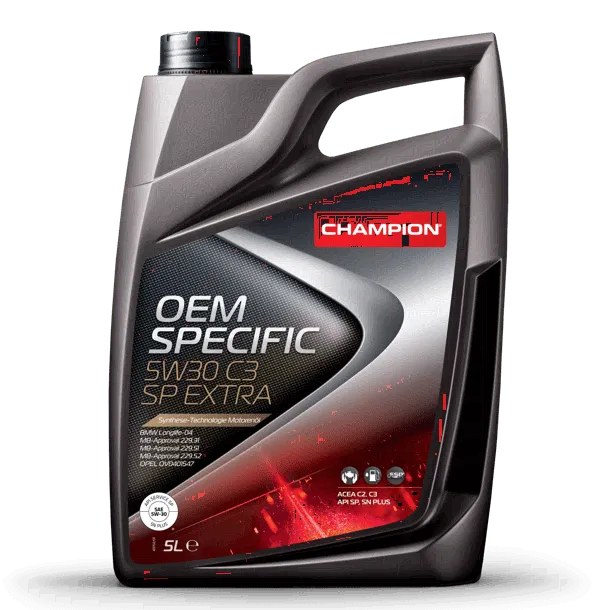 Масло моторное синтетическое CHAMPION OEM SPECIFIC 5W30 C3 SP EXTRA, ACEA: C3, API: SP (4л) 1049362/1049359-0