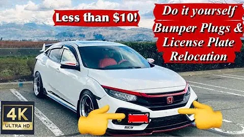 Do it yourself Bumper Plugs and License Plate Relocation