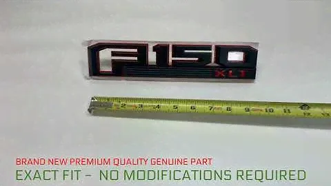 2015-2017 Ford F-150 XLT Red and Black Fender Emblem
