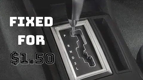 How to repair your Chrysler 300 Shifter for $1.50!!! Will not shift from park. Broken shifter repair