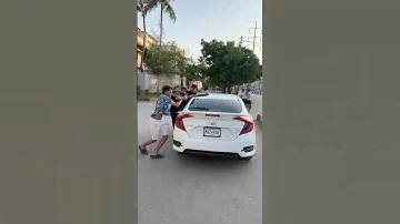 Honda Civic windshield broken ❌💔#syedfahad
