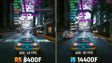 Ryzen 5 8400F vs Core i5 14400F - Testing Hd Gameplay