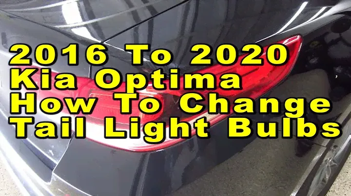 Kia Optima How To Change Tail Light Bulbs 2016 2017 2018 2019 & 2020 4th Gen With Part Numbers