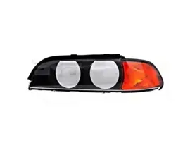 BMW E39 97-00 Стекло фары OEM Style, левое (оранжевый поворотник)