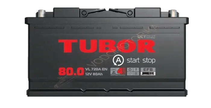 Аккумулятор Tubor OEM EFB 6СТ-80.0 VL (Start-Stop)-3