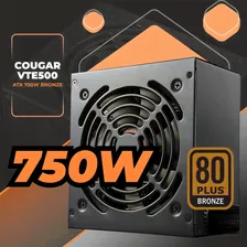 Блок питания для ПК ATX Cougar VTE X2 750 OEM (CGR VX-750, ATX v2.31, 750W, Active PFC, 120mm Ultra-Silent Fan, Power cord, DC-DC, 80 Plus Bronze)