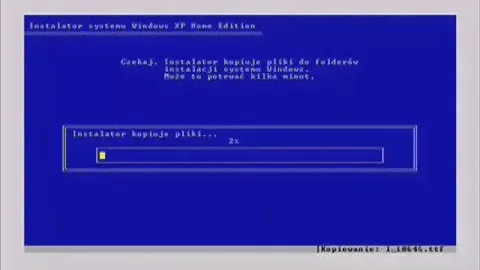 Windows XP SP2 Home Edition installation