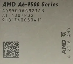 Процессор AMD A6 9500 OEM <65W, 2C/­2T, 3.8Gh(Max), 1MB(L2-1MB), AM4> (AD9500AGM23AB)