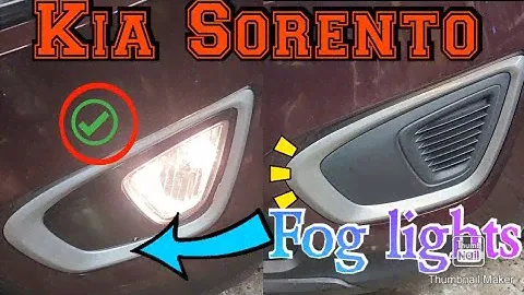 Kia Sorento How to remove the bumper install fog lights ignition wire location and color