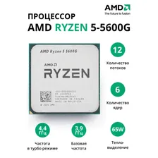 Процессор AMD Ryzen 5-5600G (100-000000252) OEM в Москве