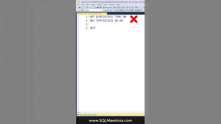 SQL Server SET STATISTICS TIME IO ON