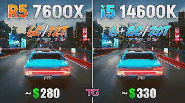 Ryzen 5 7600X vs Core i5 14600K - Test in 10 Games