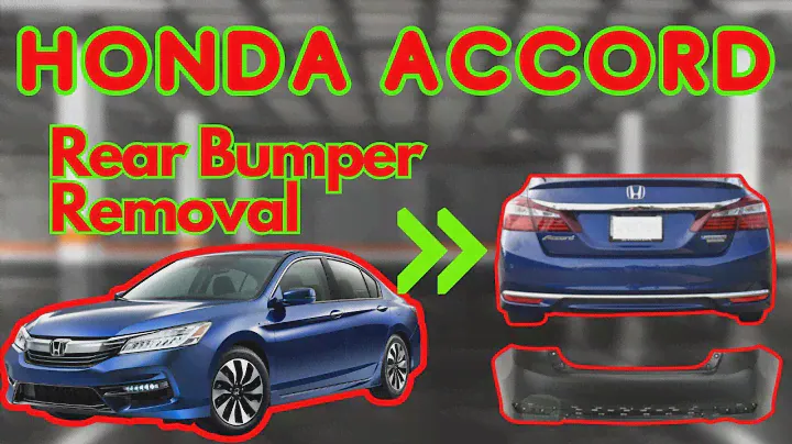 2013-2017 Honda Accord Rear Bumper Removal (all the steps)