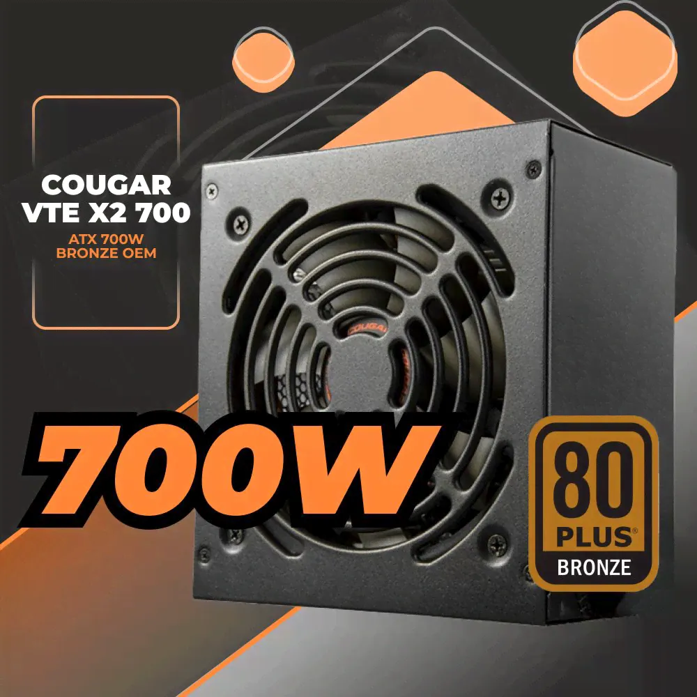 Блок питания для ПК ATX Cougar VTE X2 700 OEM (CGR VX-700, ATX v2.31, 700W, Active PFC, 120mm Ultra-Silent Fan, Power cord, DC-DC, 80 Plus Bronze)-0