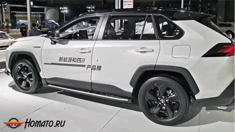 Пороги OEM-style для Тойота РАВ 4 2019 2020 2021 2022 2023 (5 поколение)-2