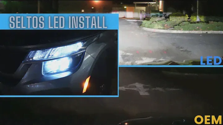 KIA Seltos LED Headlight Install + Before & After Comparison (at the end)