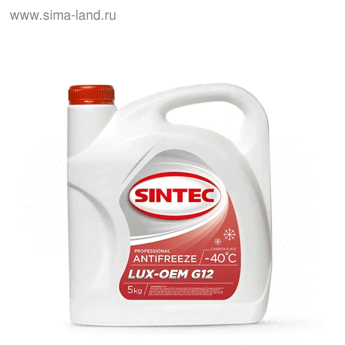 Антифриз Sintec "Lux-OEM", красный, G12, 5 кг