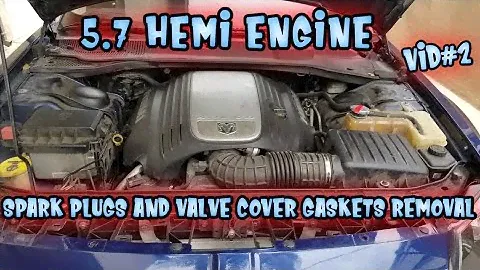 How to remove replace spark plugs and valve cover gaskets on Chrysler 300 dodge magnum hemi 5.7