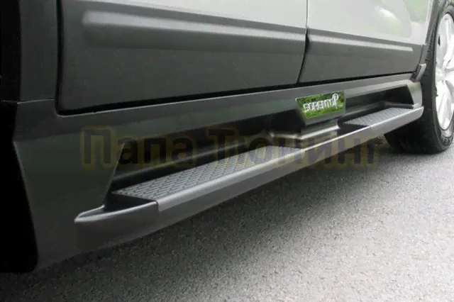 Пороги алюминиевые ОЕМ Style OEM Tuning для Kia Sorento 2009-2020
