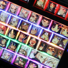 Anime Characters Ahegao Keycaps OEM PBT Backlit 108 Keys For Cherry MX Keyboard